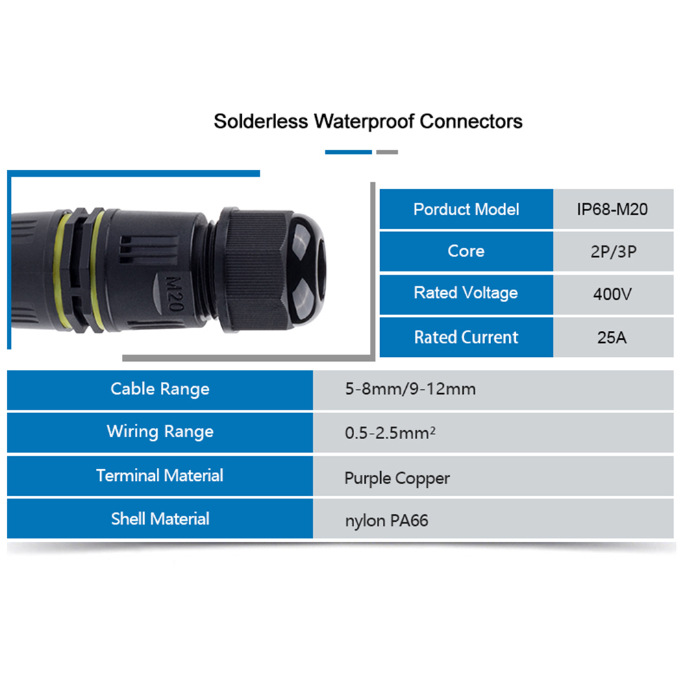 1PCS IP68 M20 Adapter Wire Con - Push Fit Connector 评论和价格