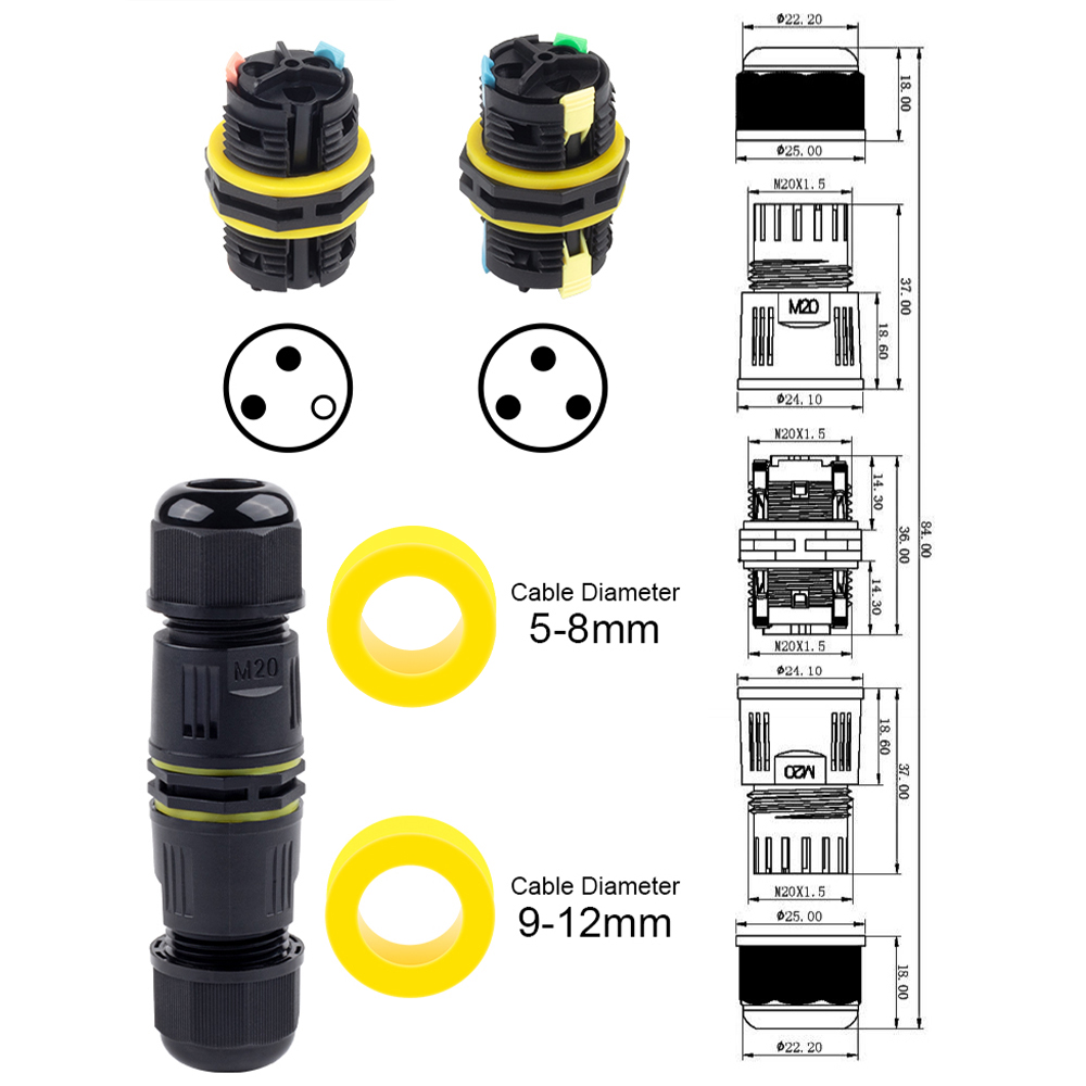 1PCS IP68 M20 Adapter Wire Con - Push Fit Connector 评论和价格