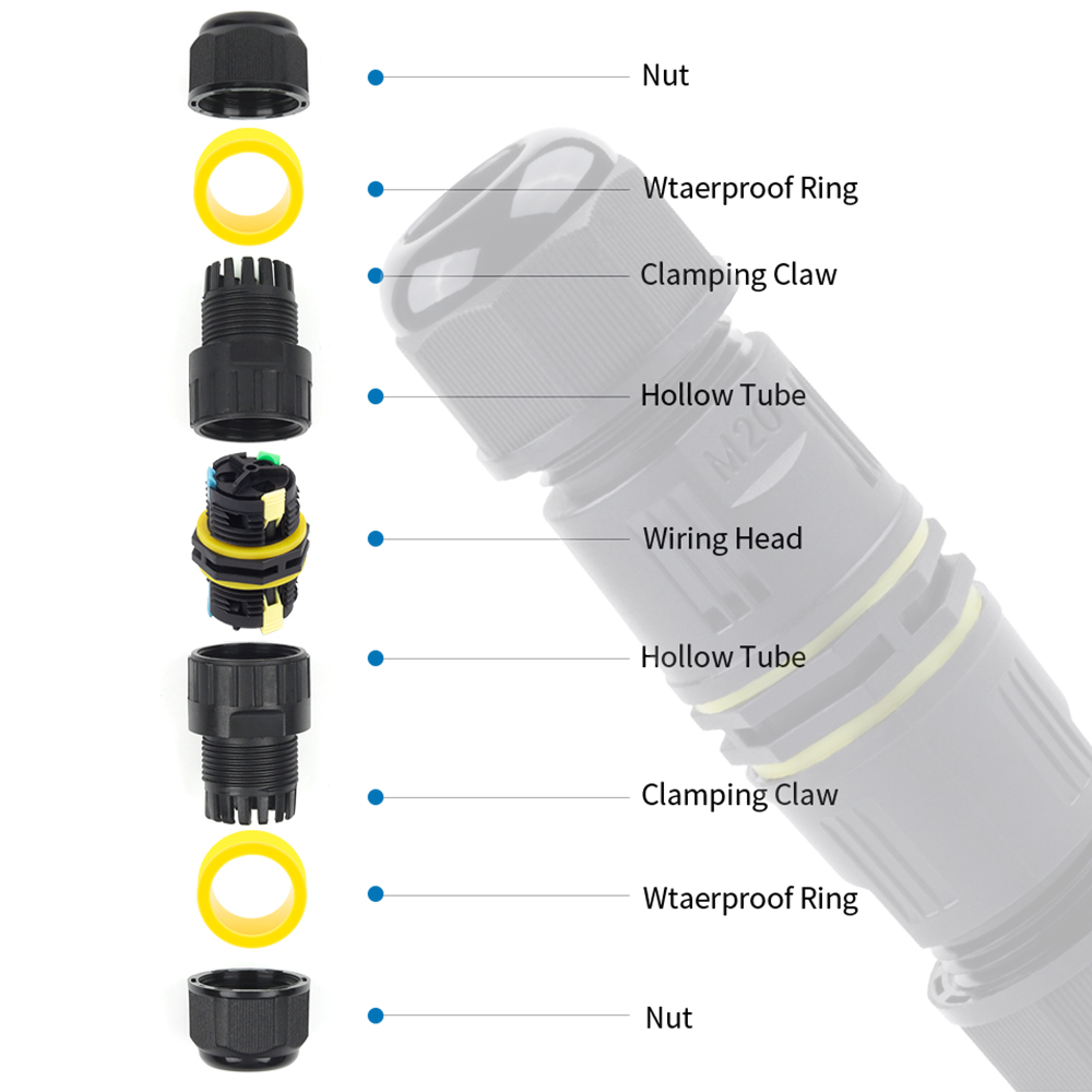 1PCS IP68 M20 Adapter Wire Con - Push Fit Connector 评论和价格