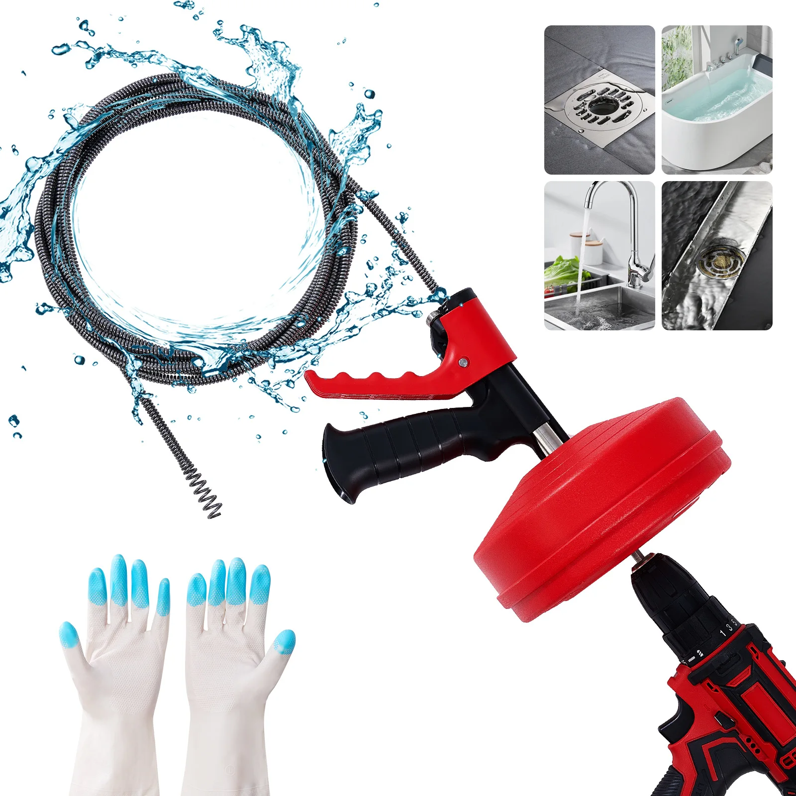 Professional Drain Snake Auger - Drain Snake Flexible 评论和价格